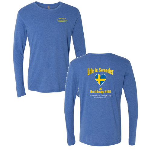 Next Level Men's TriBlend Long Sleeve Crew -- Vintage Royal