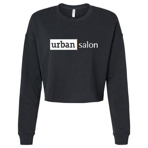 Urban Salon Independent Trading Co. Women's Lightweight Cropped Crew Pullover -- Black