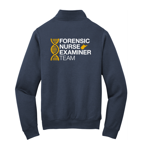 Port and Company Core Fleece Quarter-Zip Pullover Sweatshirt -- Navy