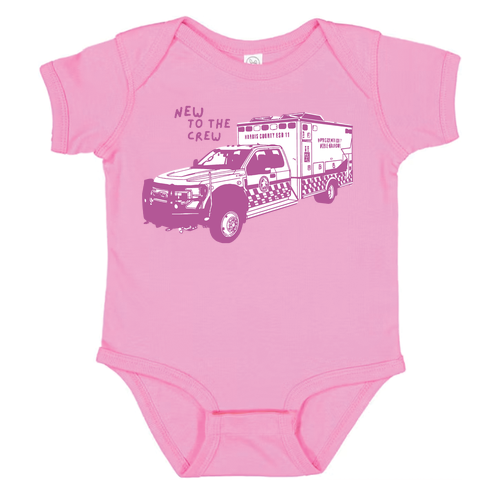 Rabbit Skins Lap Shoulder Onesie -- Raspberry
