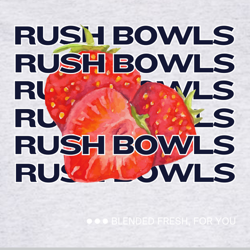 Rush Bowls Strawberry Crewneck Ash