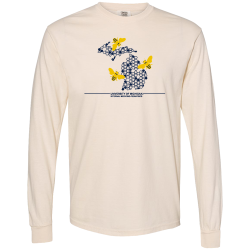 Mens/Unisex Comfort Colors Ringspun Long Sleeve Tee -- Ivory