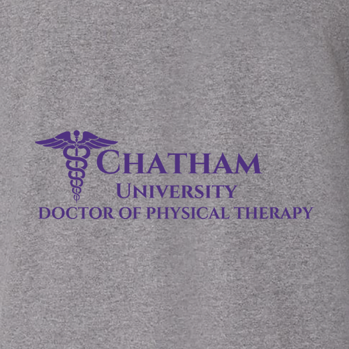 Fleece Quarter-Zip Pullover Sweatshirt -- Graphite Heather with Purple Embroidery