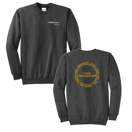 Port and Company Classic Crewneck Sweatshirt -- Dark Heather Grey