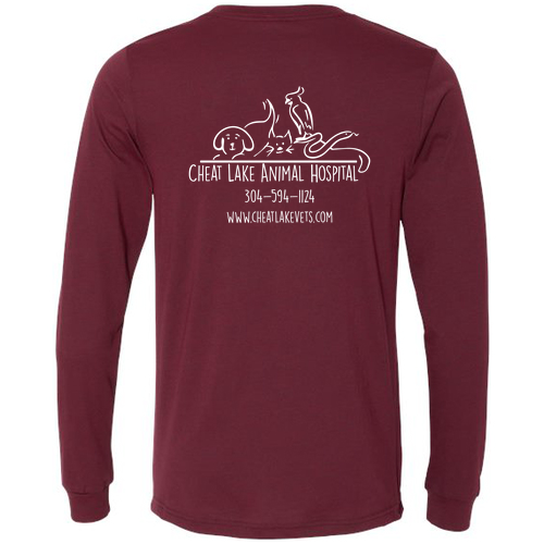 Bella+Canvas Unisex Heather Cvc Long Sleeve Tee- Heathers -- Heather Cardinal