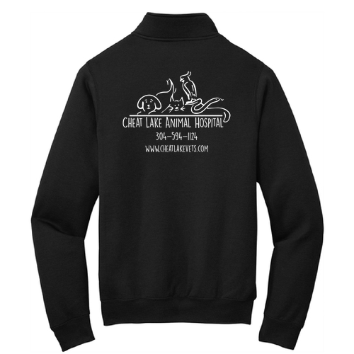 Port and Company Core Fleece Quarter-Zip Pullover Sweatshirt -- Jet Black