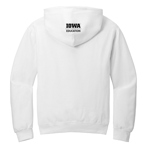 Hawkeye Teachers Jerzees 8 oz 50/50 Nublend Adult Hooded Sweatshirt -- White