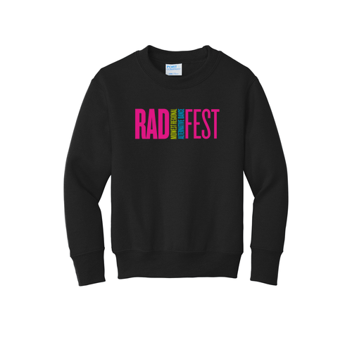 Port and Company Youth Crewneck Sweatshirt -- Jet Black