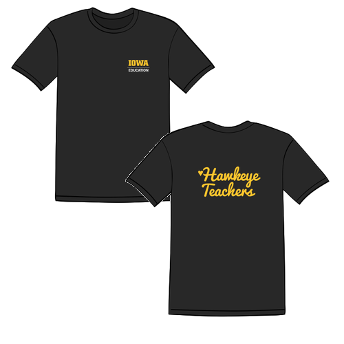 Hawkeye Teacher District Heavyweight Very Important Tee -- Black
