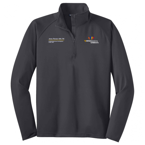 Sport Tek Sport Wick Stretch Half Zip Pullover -- Charcoal Grey