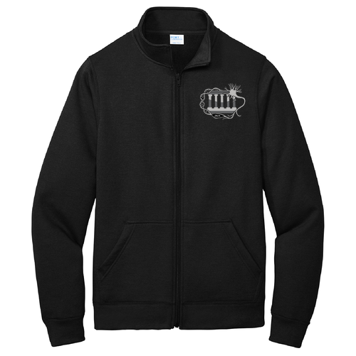 Port and Company Core Fleece Cadet Full-Zip Sweatshirt -- Jet Black