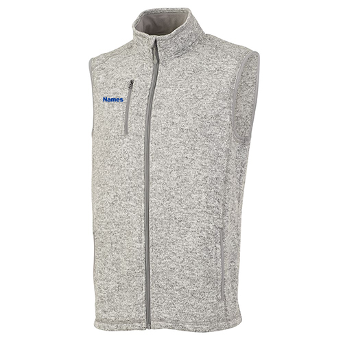 Charles River Mens Pacific Heathered Vest -- Light Grey Heather
