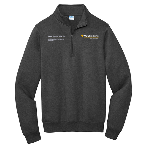 Port and Company Core Fleece Quarter-Zip Pullover Sweatshirt -- Dark Heather Grey