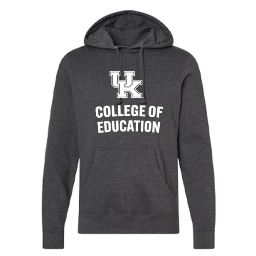 College of Education J America Unisex BTB Fleece Hooded Sweatshirt -- Charcoal Heather