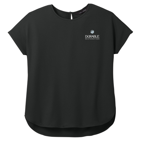 Mercer+Mettle ™ Women's Stretch Crepe Crew -- Deep Black