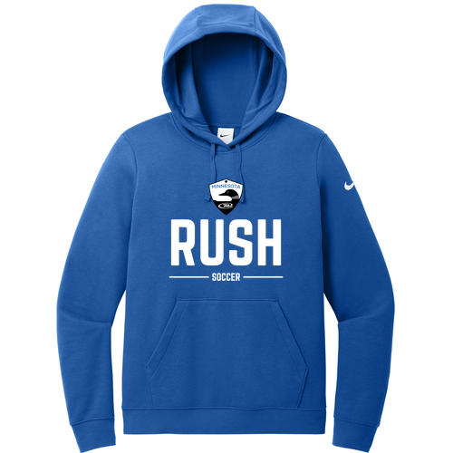 Nike Ladies Club Fleece Sleeve Swoosh Pullover Hoodie -- Game Royal
