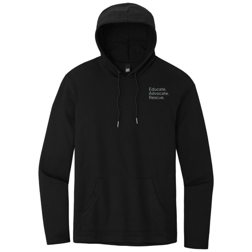 District Featherweight French Terry Hoodie T-Shirt -- Black