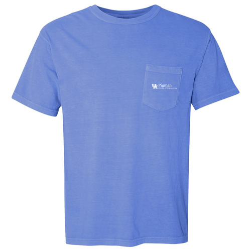 Comfort Colors Unisex Garment-Dyed Heavyweight Pocket T-Shirt -- Flo Blue