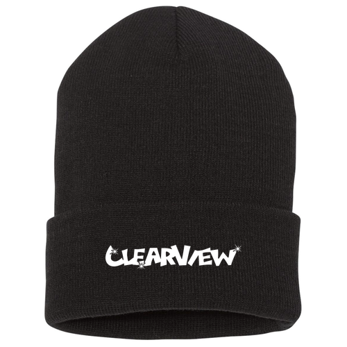 Yupoong Knit Hat with Cuff -- Black
