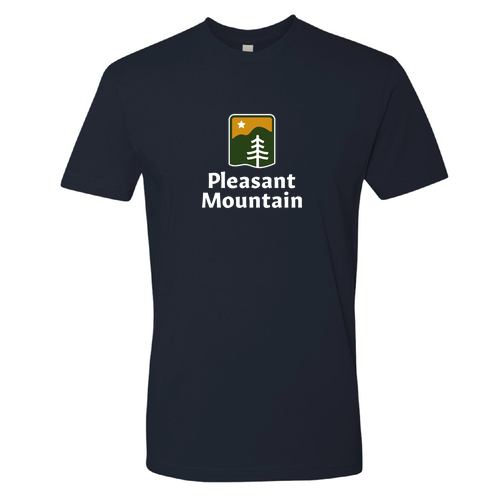 Pleasant Mountain Logo 1 Full color -- Short Sleeve Midnight Navy