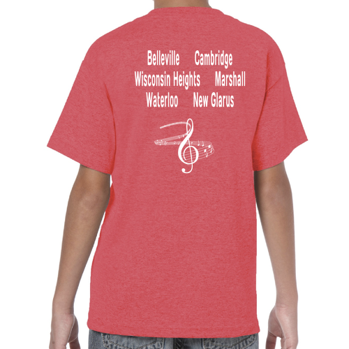 Gildan Cotton T-Shirt Youth- Heather Red