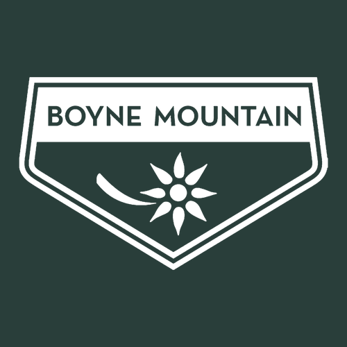 Boyne Mountain Logo 2 White Ink -- Crewneck Sweatshirt Forest