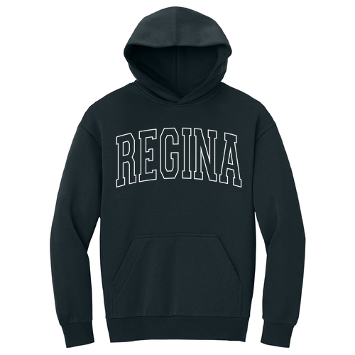 Regina Tonal Arch with Wrist District V.I.T. Heavyweight Fleece Hoodie -- Navy Blue