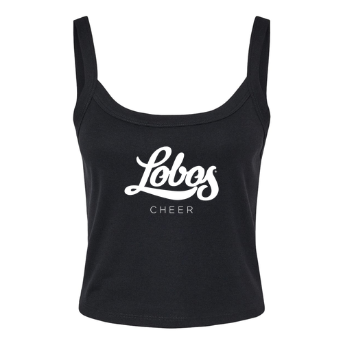 Bella+Canvas Women's Spaghetti Strap Tank -- Solid Black Blend Lobos
