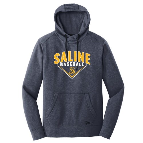 New Era Tri Blend Fleece Pullover Hoodie -- True Navy Heather