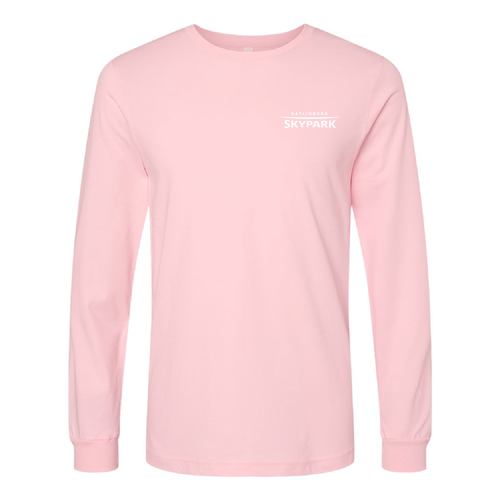 Gatlinburg Skypark Logo 2 White Ink -- Long Sleeve Pink