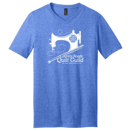 District DistrictVery Important Tee V-Neck -- Heather Royal