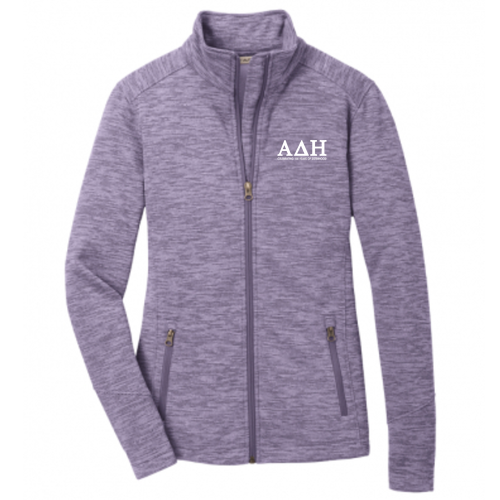 Port Authority Ladies Digi Stripe Fleece Jacket -- Purple