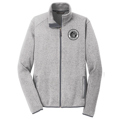 Port Authority Sweater Fleece Jacket -- Grey Heather