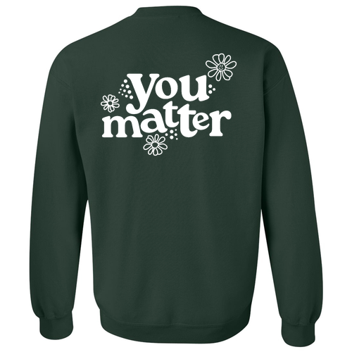 Gildan Heavy Blend Crew Neck Sweatshirt -- Forest Green