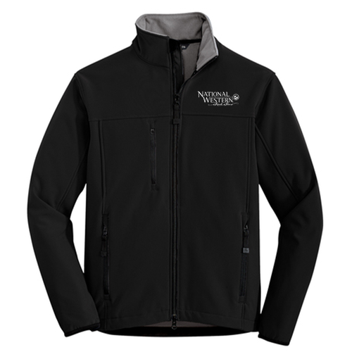 Port Authority Glacier Soft Shell Jacket -- Black / Chrome