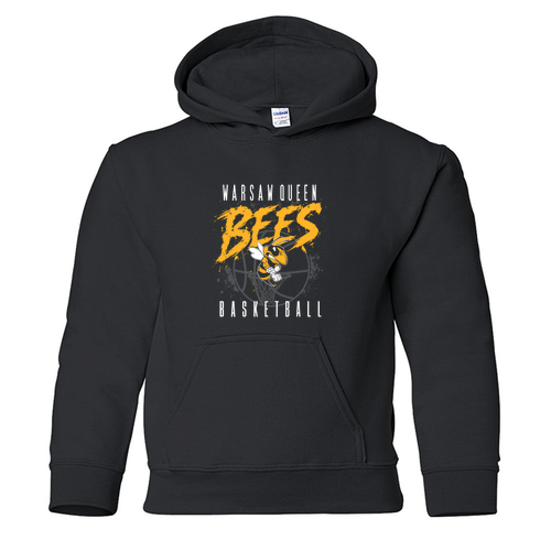 Queen Bees Gildan Heavy Blend Youth Hooded Sweatshirt -- Black