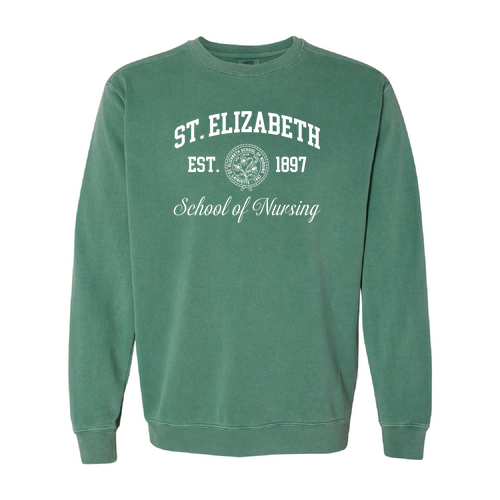 Comfort Colors Unisex Garment-Dyed Crewneck Sweatshirt -- Light Green