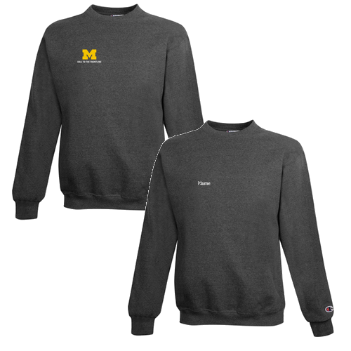 Mens/Unisex Champion Powerblend Crewneck Sweatshirt -- Charcoal Heather