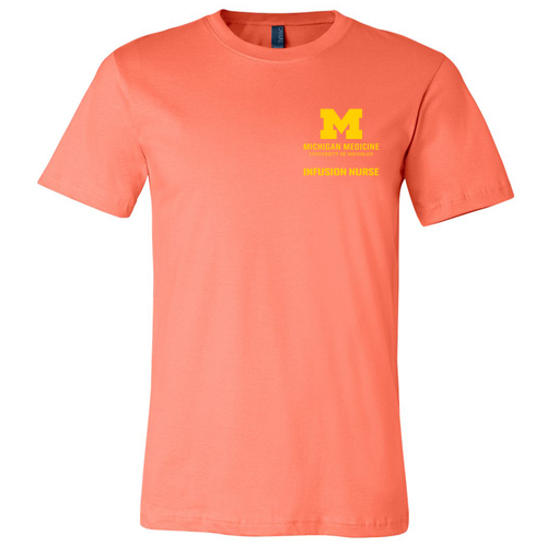 Bella Canvas Soft Fitted Jersey T-Shirt -- Coral
