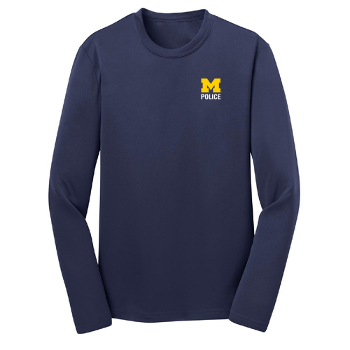 M Police Youth Sport Tek Long Sleeve PosiCharge Competitor Tee -- True Navy