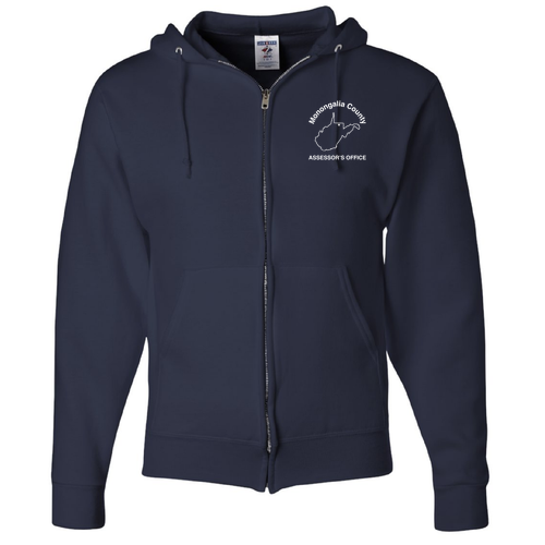 Jerzees Full Zip Hooded Sweatshirt -- J Navy