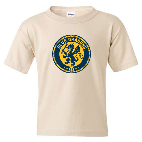 Youth Blue Dragons Baseball Seal Tee -- Sand
