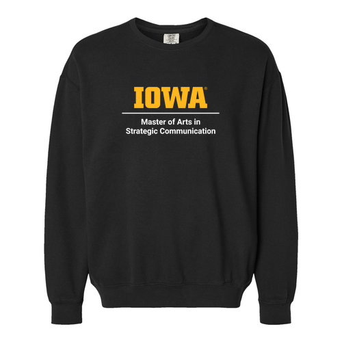 Comfort Colors Lightweight Adult Ringspun Crewneck Sweatshirt -- Black