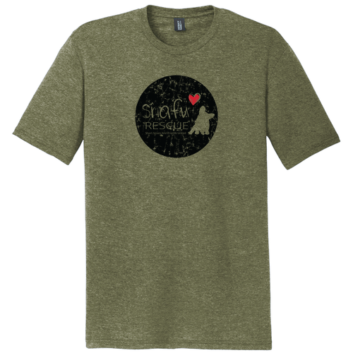 District Made Mens Perfect Tri Crew Tee -- Military Green Frost