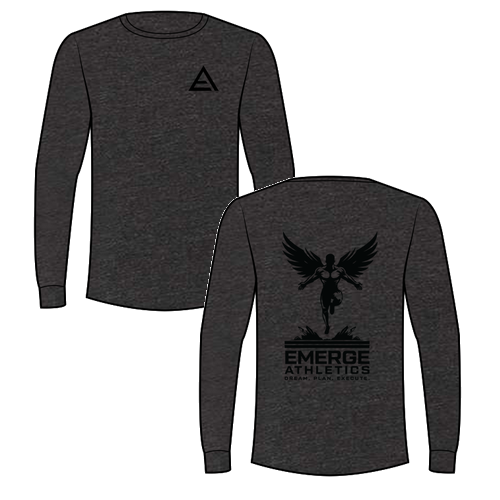 Jerzees Dri-Power Active Adult Longsleeve Tee -- Black Heather