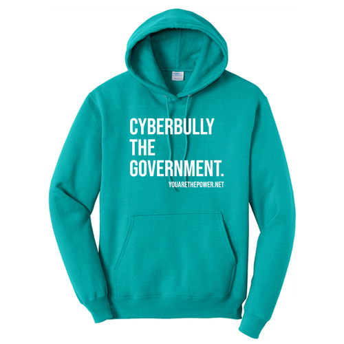 Cyberbully Port and Company Core Fleece Pullover Hooded Sweatshirt -- Bright Aqua