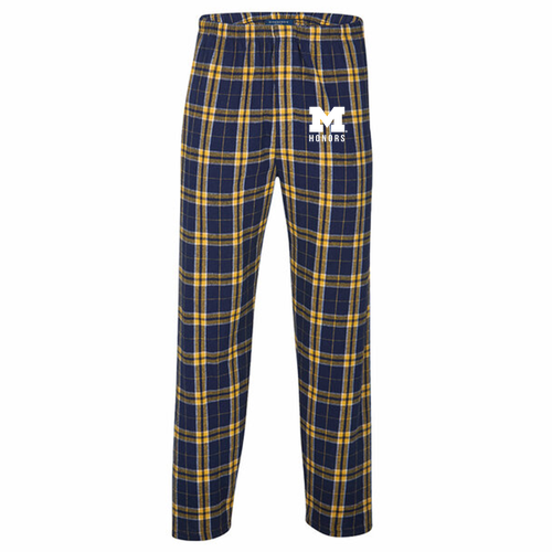 Boxercraft Men's Harley Flannel Pant With Pockets -- Navy / Gold