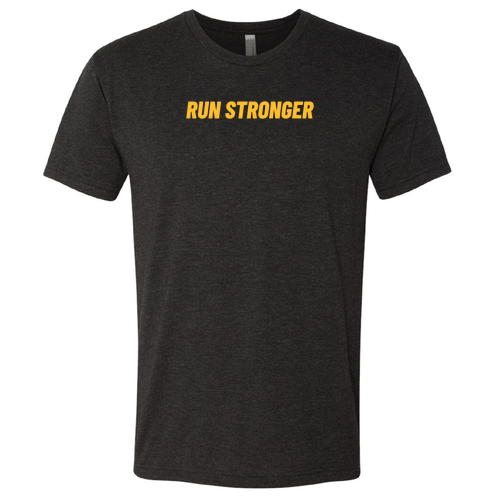 Run Stronger -Mens TriBlend Tee -- Vintage Black