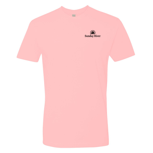 Sunday River Logo 2 Black Ink -- Short Sleeve Light Pink