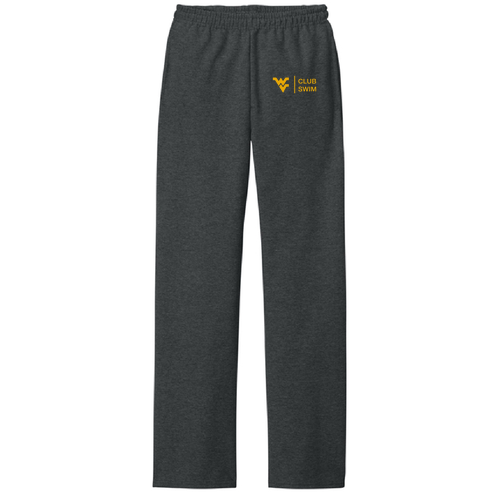 Jerzees Open Bottom Sweatpants w. Pockets -- Black Heather